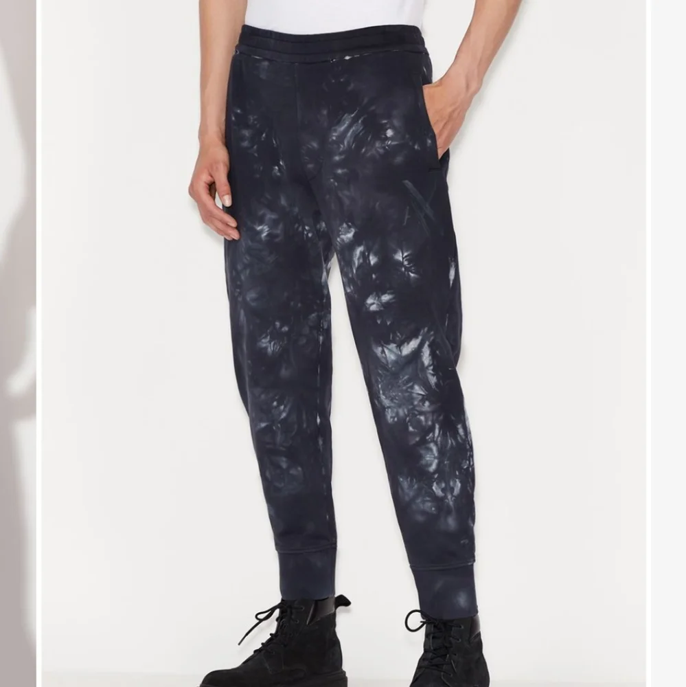 Armani Exchange Tie Dye Cotton Jersey Fleece Sweatpants